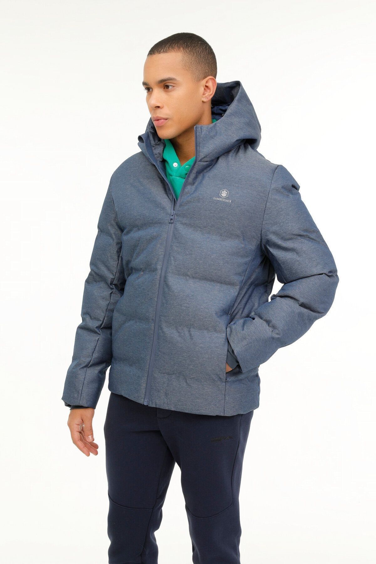 Lumberjack ML NOLANK COAT SN23 3PR HAVACI MAVI MELANJ Erkek Kısa Kaban