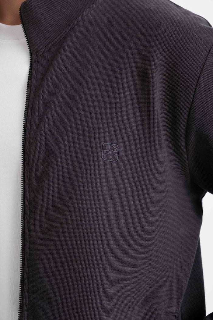 9553 Dik Yaka Selanik Antrasit Erkek Hırka