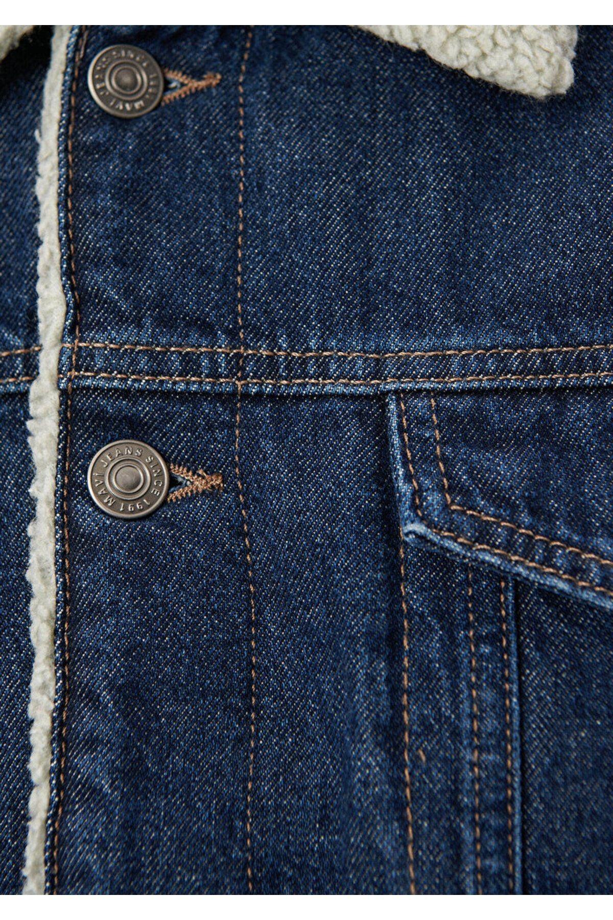 Mavi FRANK Rinse Sherpa Denim Ceket 0115285837