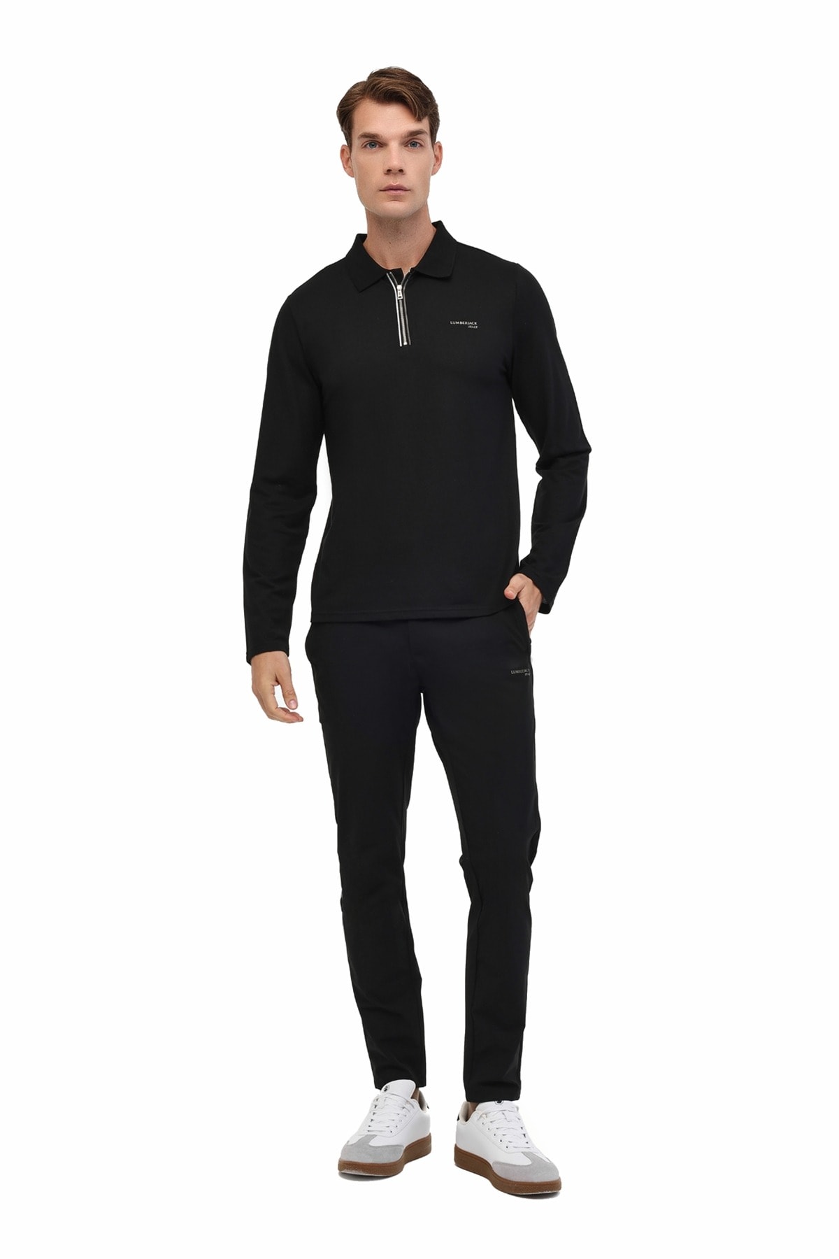5W ML KOSTIC 5PR Siyah Uzun Kol Polo Erkek T-Shirt