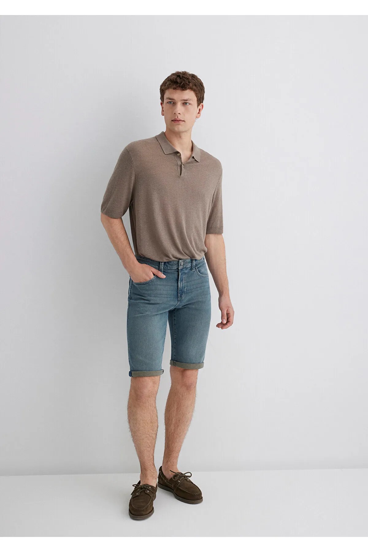 Mavi Nicholas Mavi Premium Vintage Puslu Indigo Jean Şort 0416089816