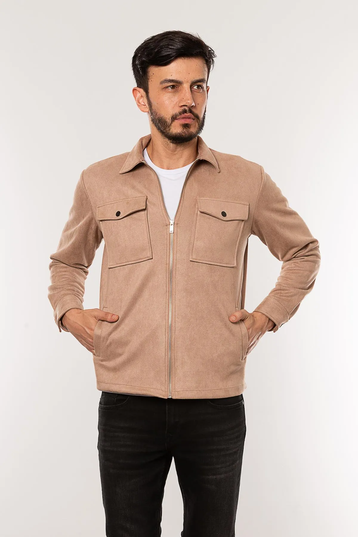 Erkek Süet Mevsimlik Ceket CAZ 2005