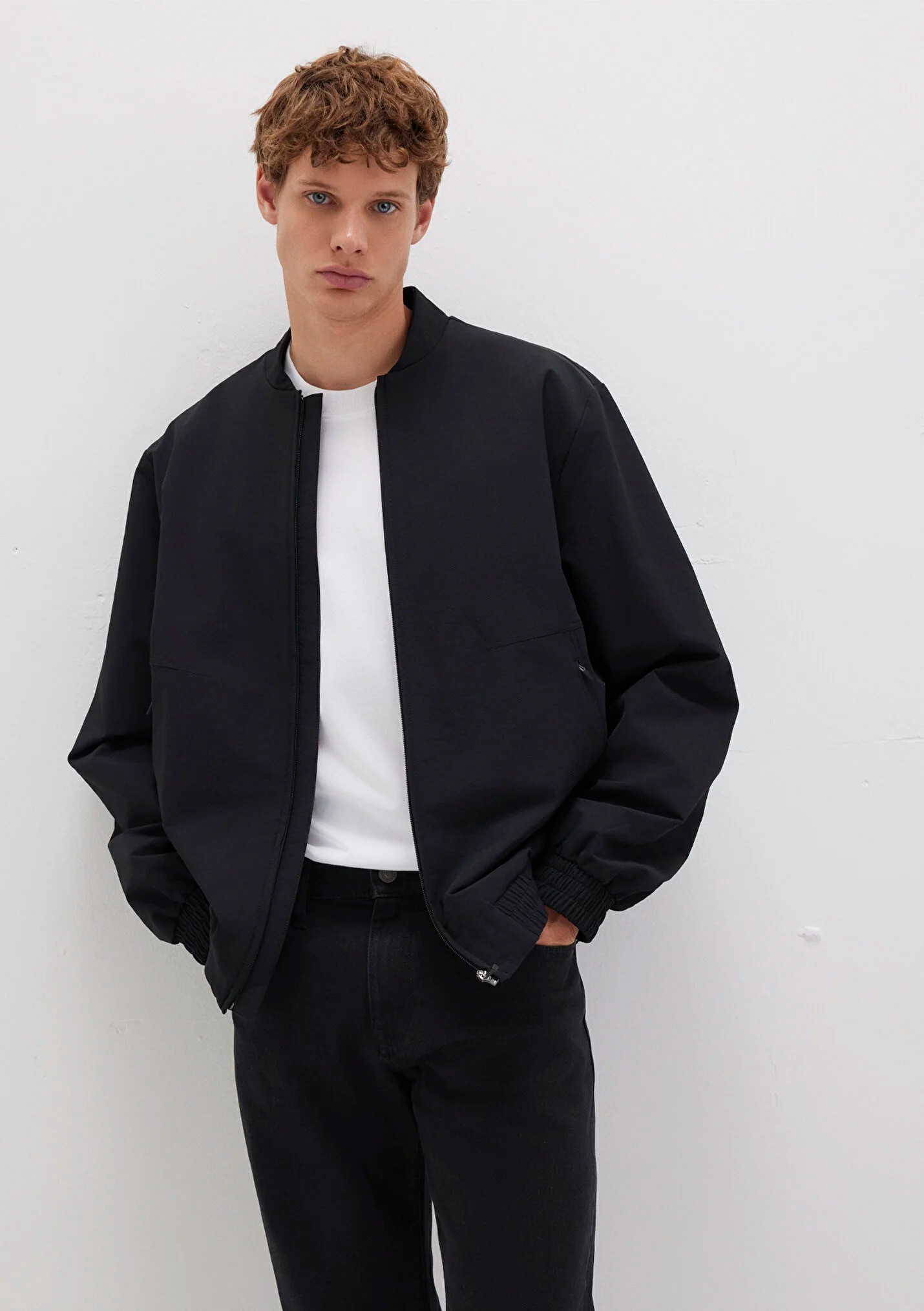 Mavi Siyah Erkek Bomber Ceket 0110533-71379
