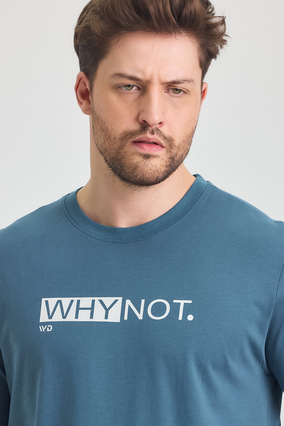 Erkek %100 Pamuk Rahat Kesim Baskılı T-shirt