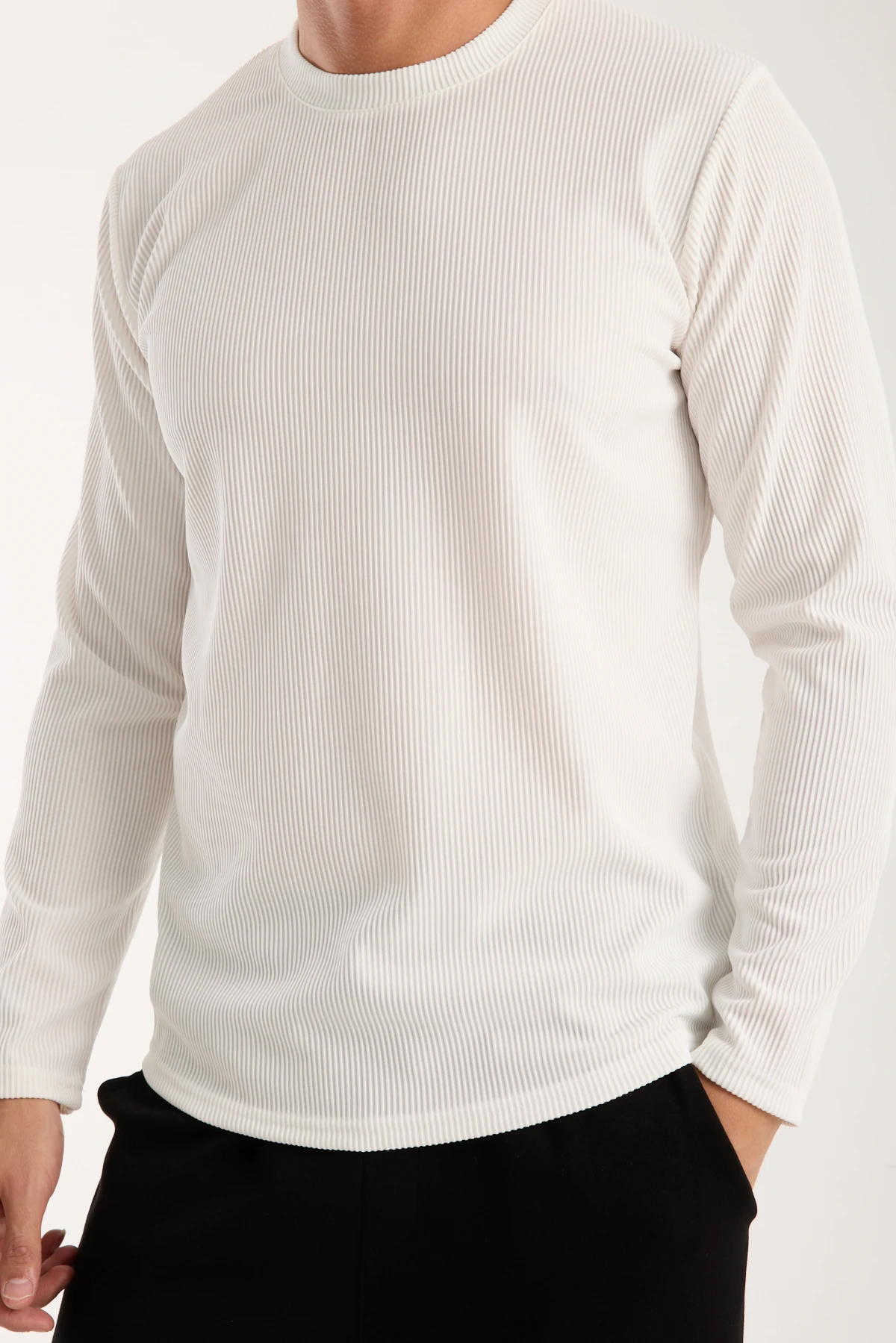 Erkek Bisiklet Yaka Sweatshirt