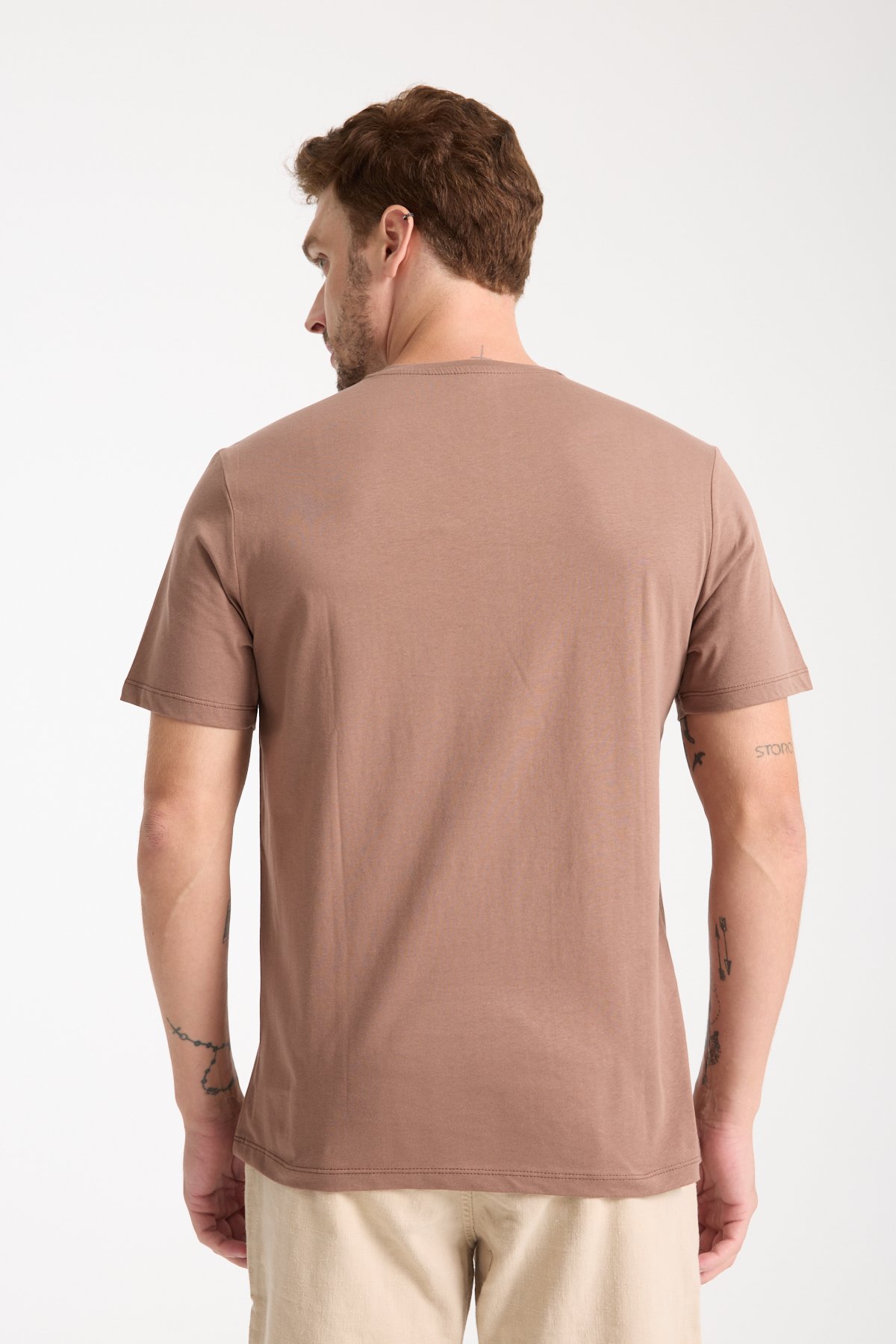 Erkek %100 Pamuk Rahat Kesim Baskılı T-shirt