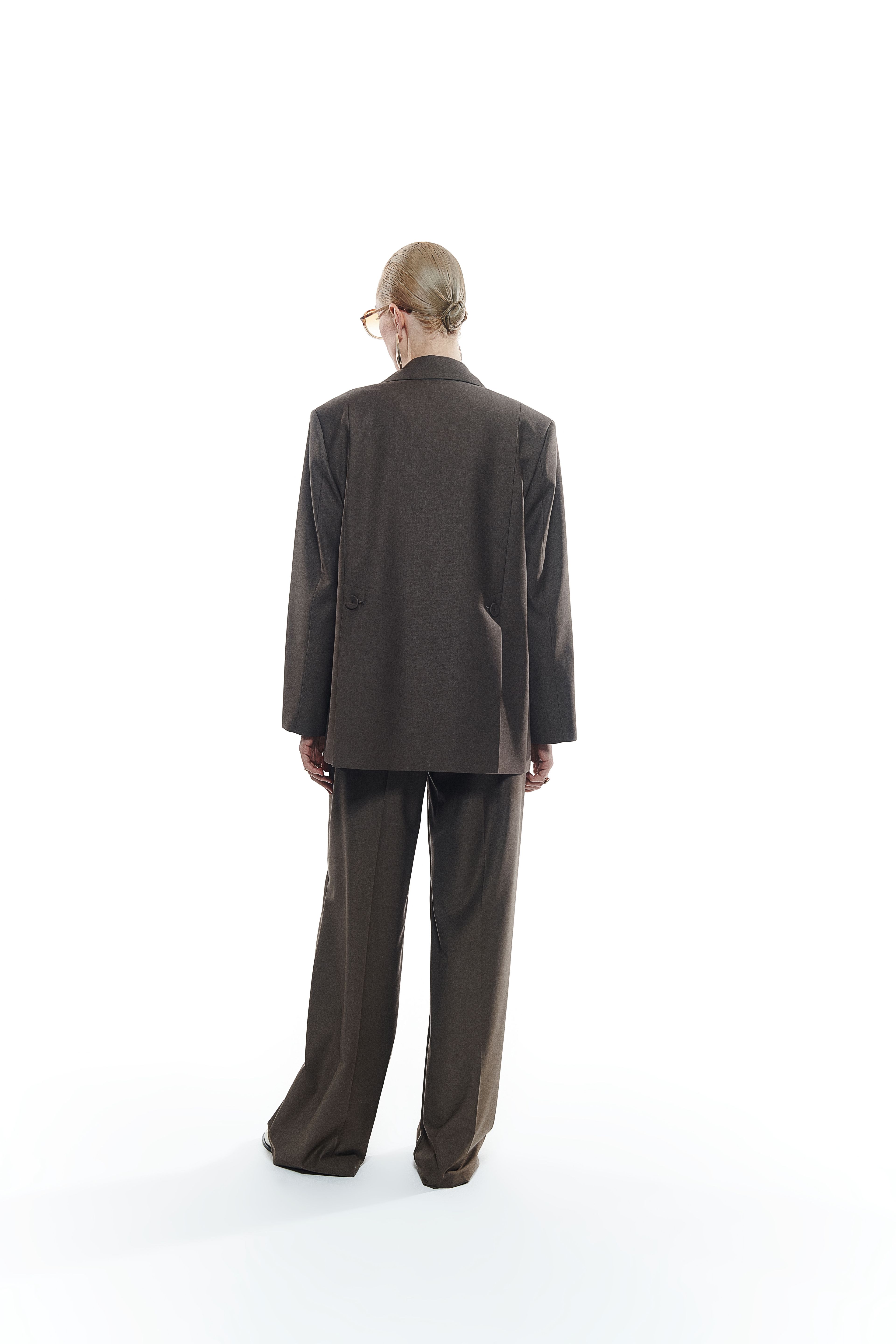 Düğme Detaylı Oversize Blazer Ceket