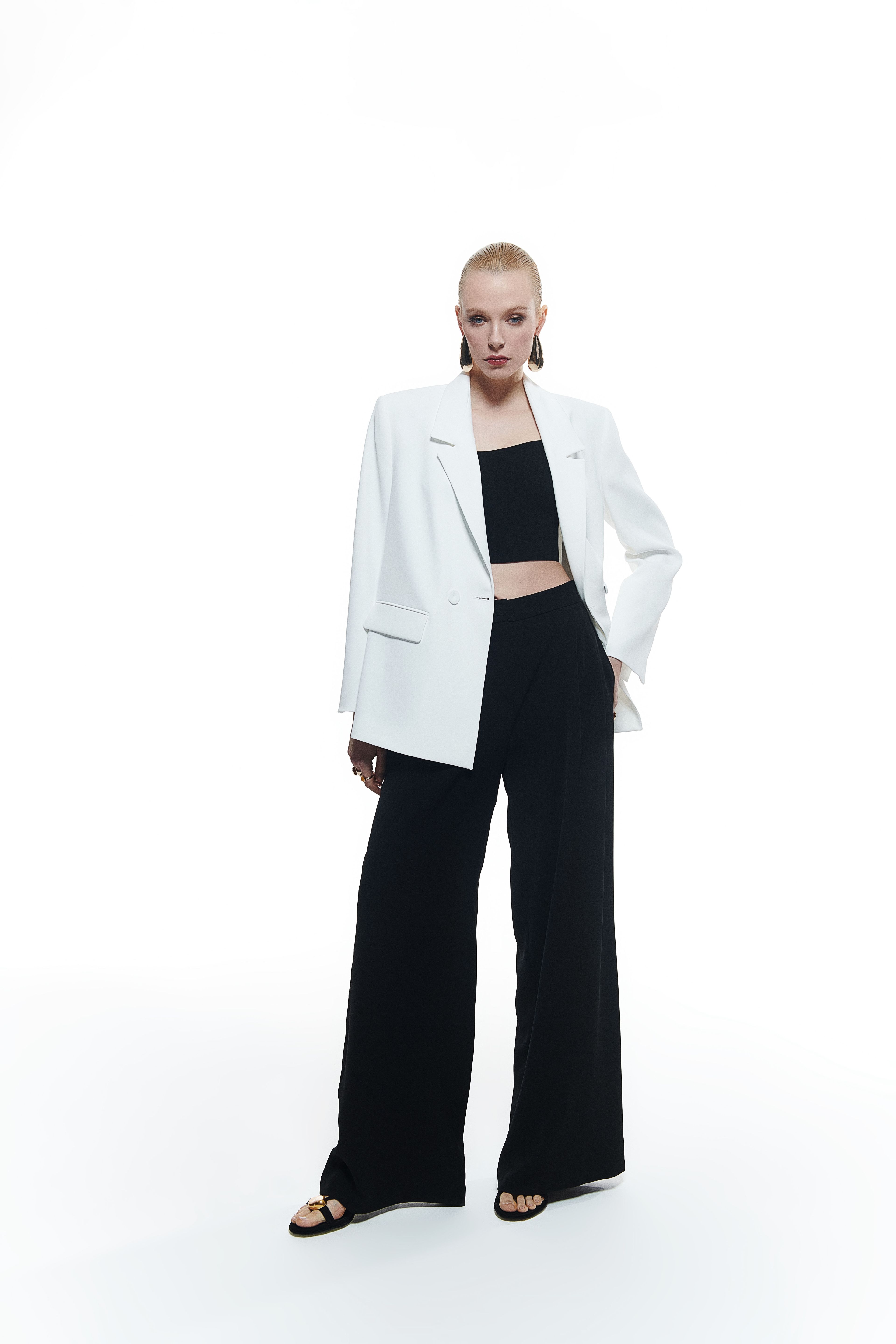Women's Blazer Jacket - White