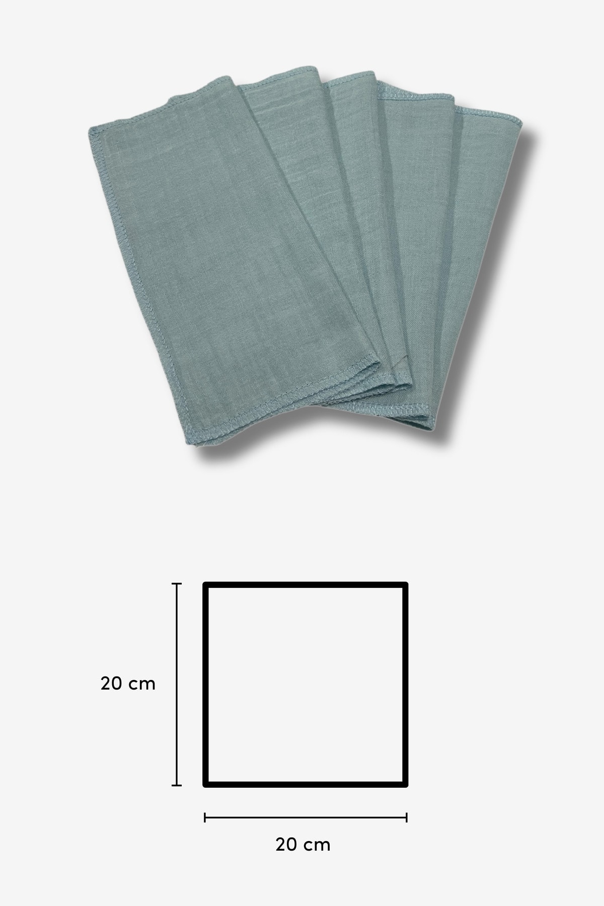 20'li Organik Müslin Bebek Ağız Mendili (20CM*20CM)