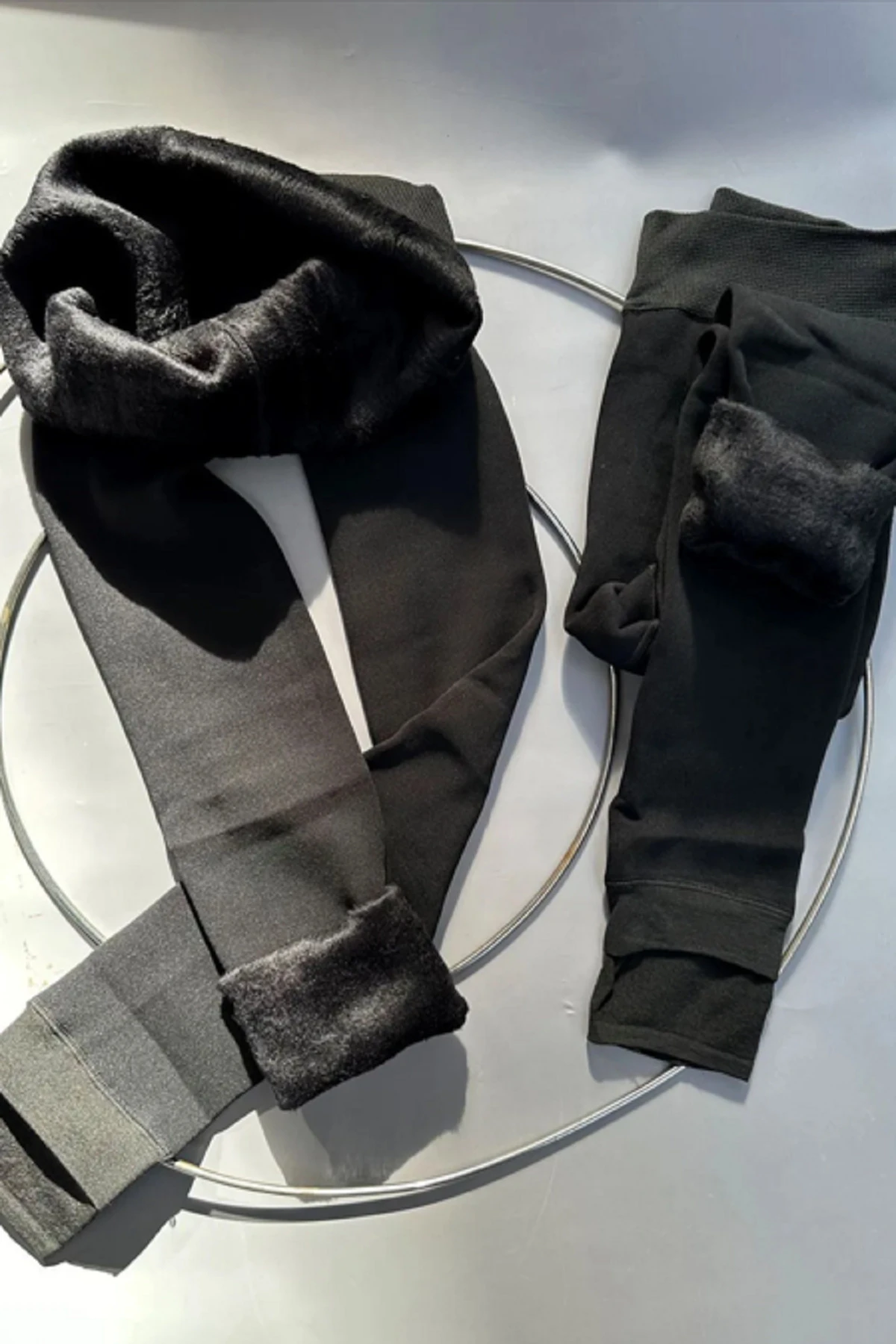 Kadın Peluş Termal Kışlık Tayt Siyah Renk Külotlu Kalın Içi Polarlı Külotlu Çorap Tayt