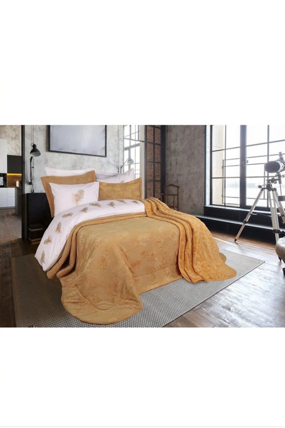 Çeyiz Seti Zümrüt Hardal