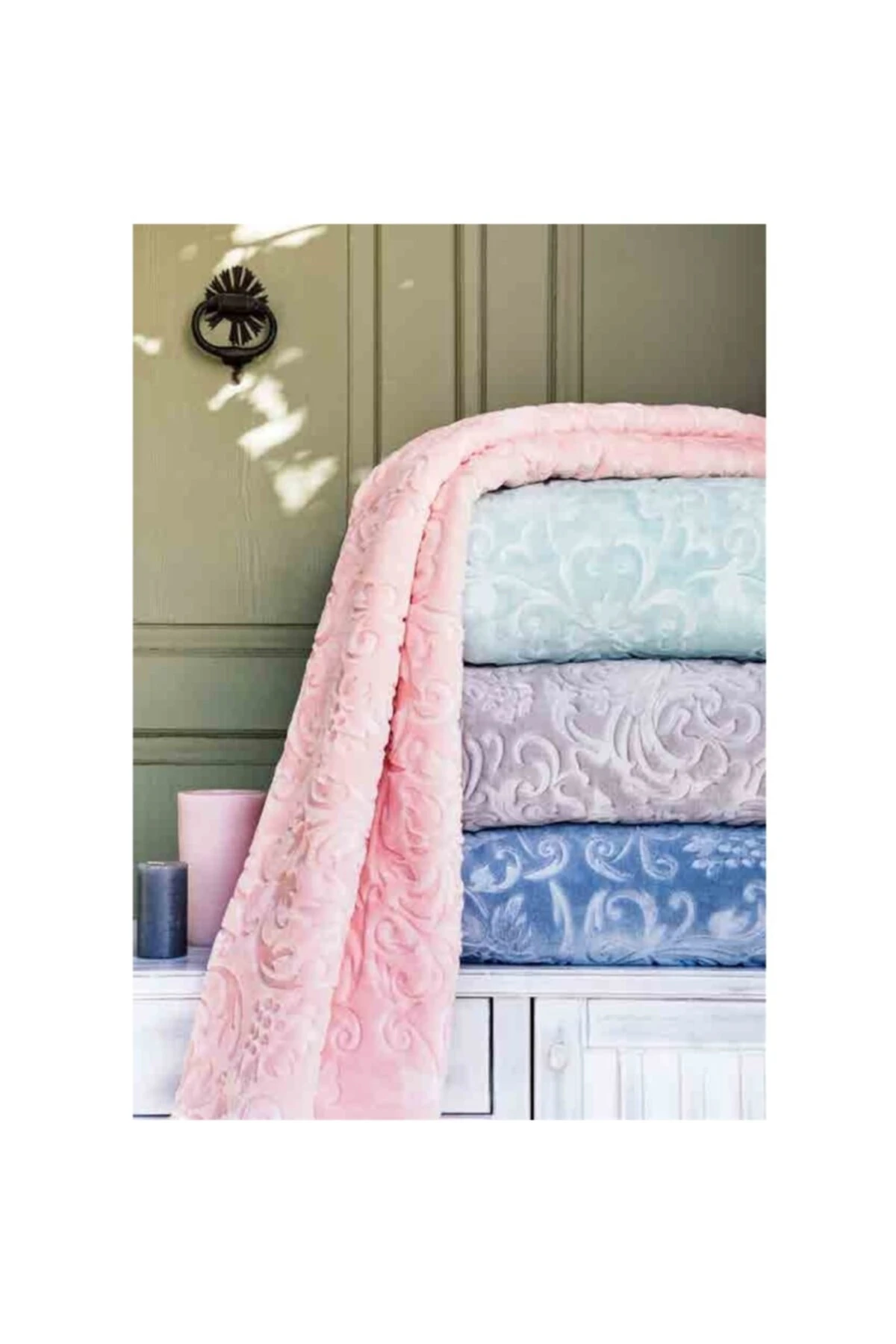 Trendy Gri Çift Kişilik Battaniye 220x240