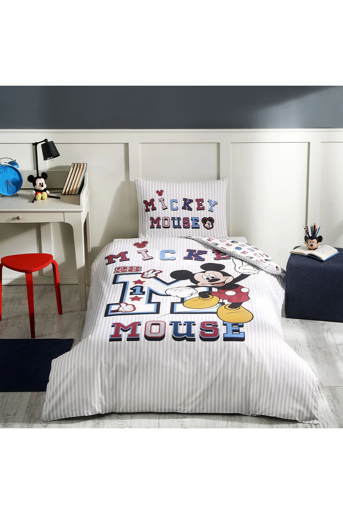 Mickey Mouse College Tek Kişilik Disney Lisanslı Çocuk Nevresim Seti
