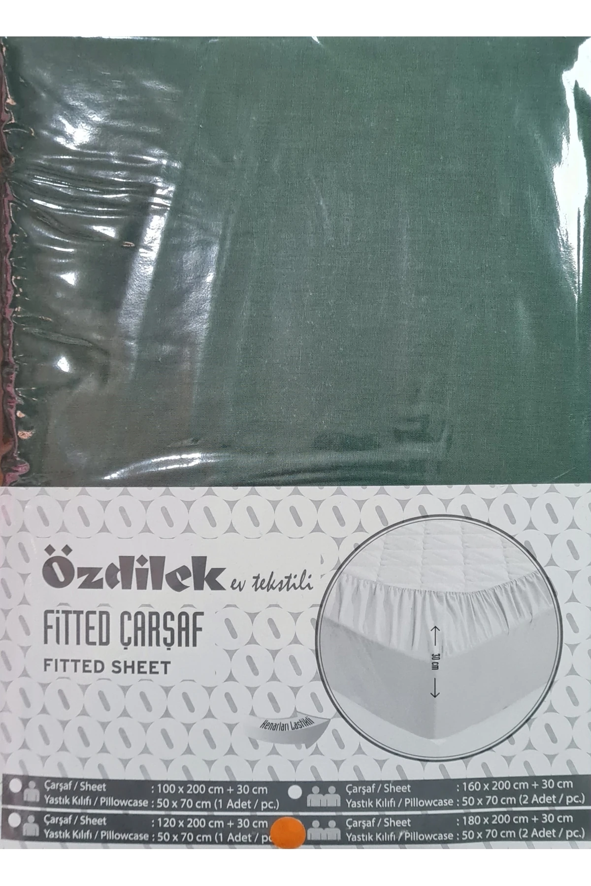 ÖZDİLEK FITTED YASTIKLI ÇARŞAF 180X200+30 ZÜMRÜT
