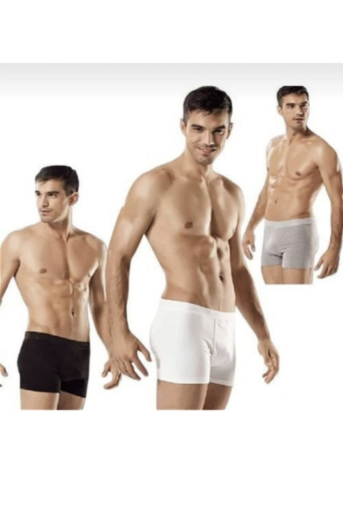 Erkek Renkli Likralı Elastan Boxer Karışık Renk 5'li