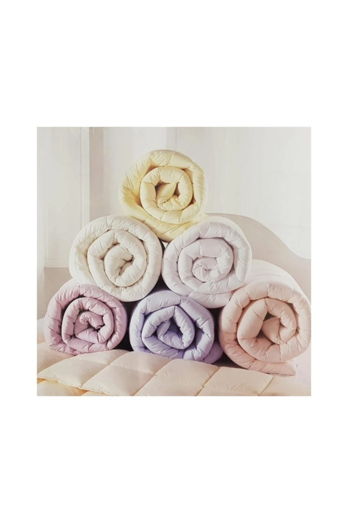 Silikon Yorgan Ranforce Krem Çift Kişilik