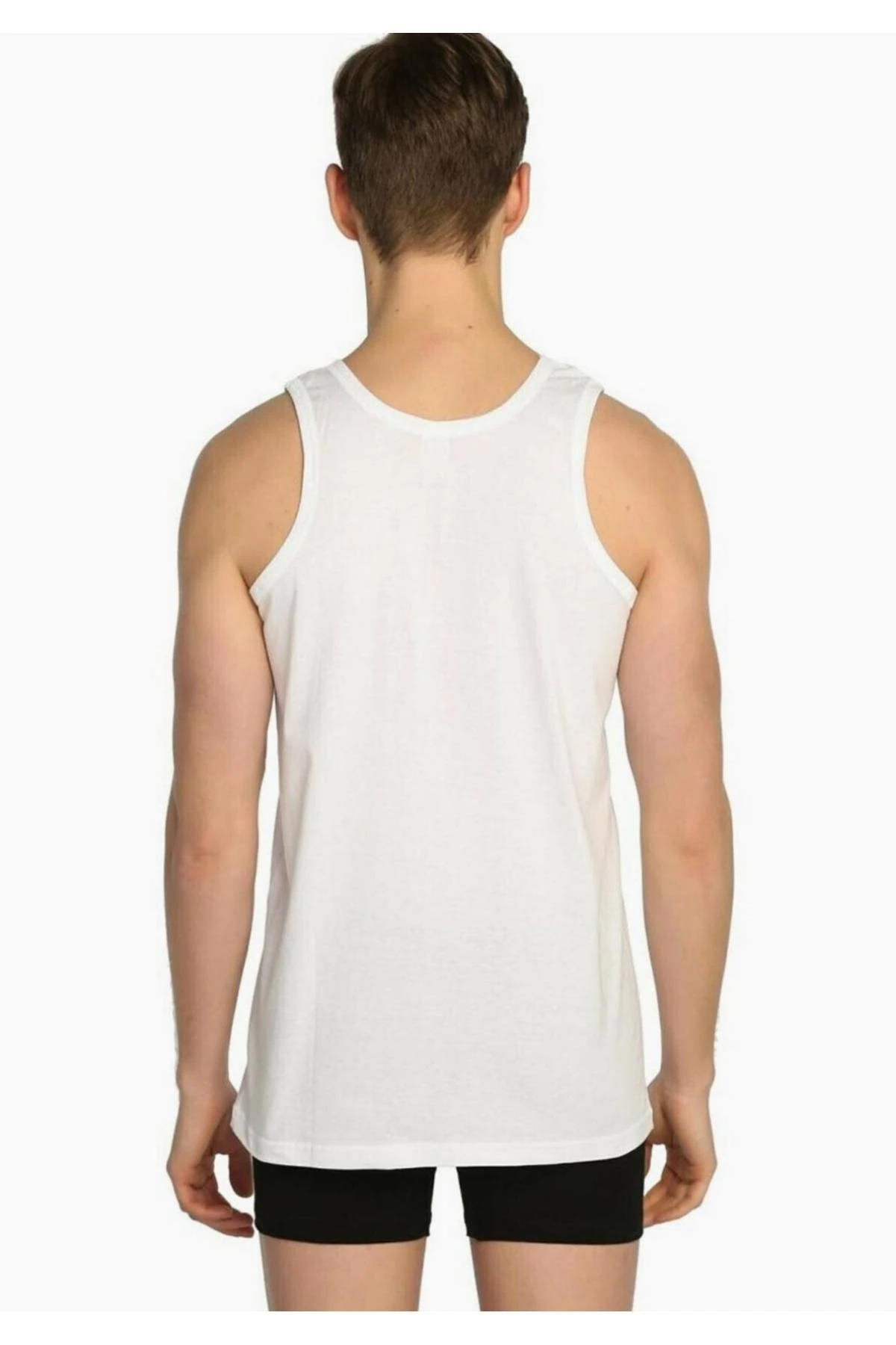 Erkek Klasik Penye Atlet Beyaz Yeni Sezon (6 Adet Ekonomik Paket)