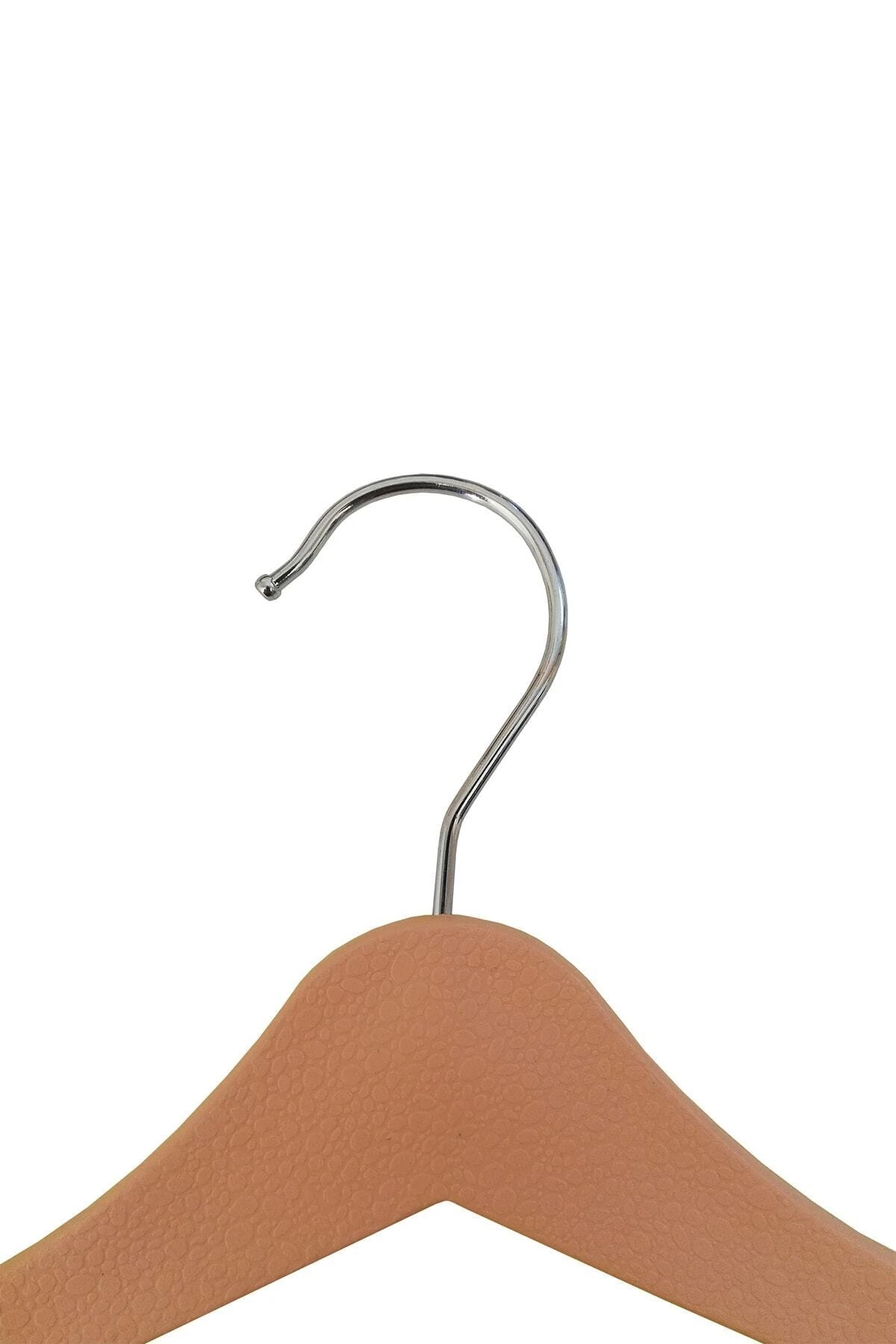 Ahşap Görünümlü Elbise Askısı 12 Adet Plastik Askı - Kahverengi