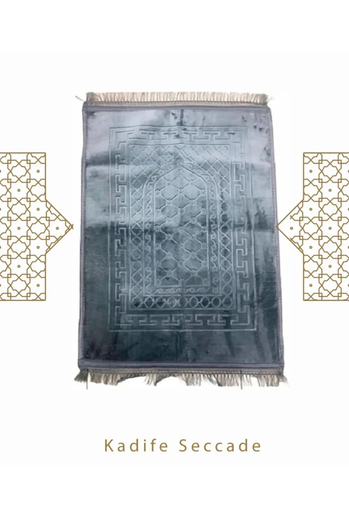 Lüks Kalın Yumuşak Peluş Kaymaz Taban Seccade