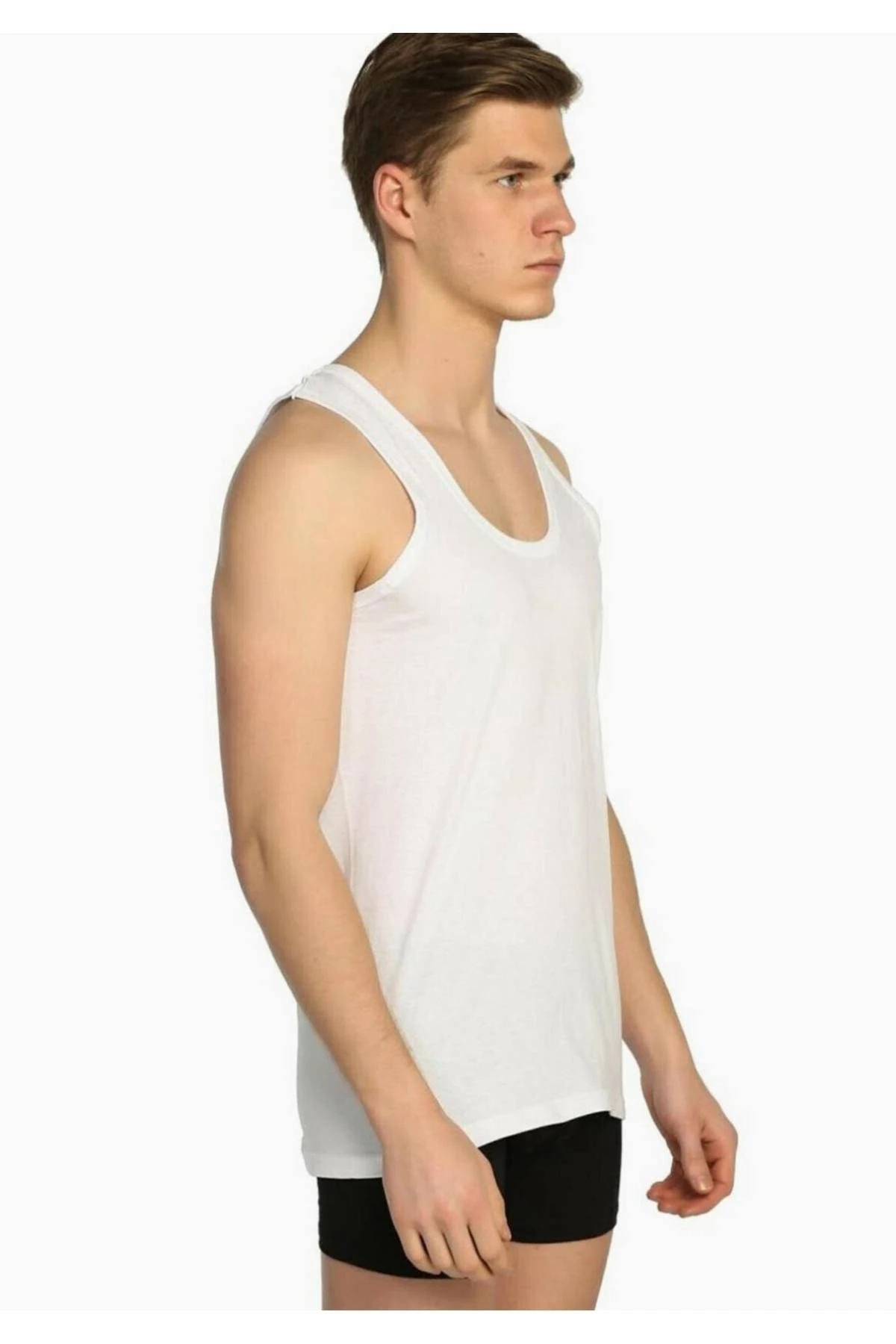 Erkek Klasik Penye Atlet Beyaz Yeni Sezon (6 Adet Ekonomik Paket)