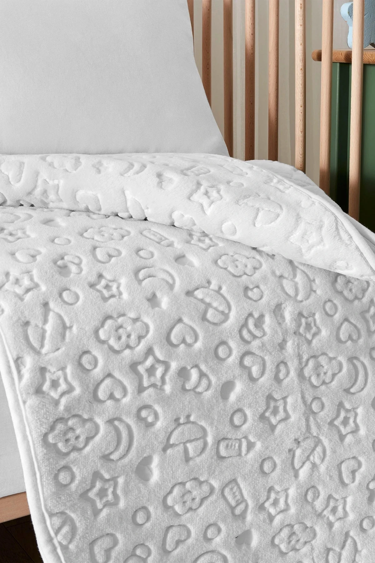 Embos Bebek Battaniyesi 100x120 - Açık Gri