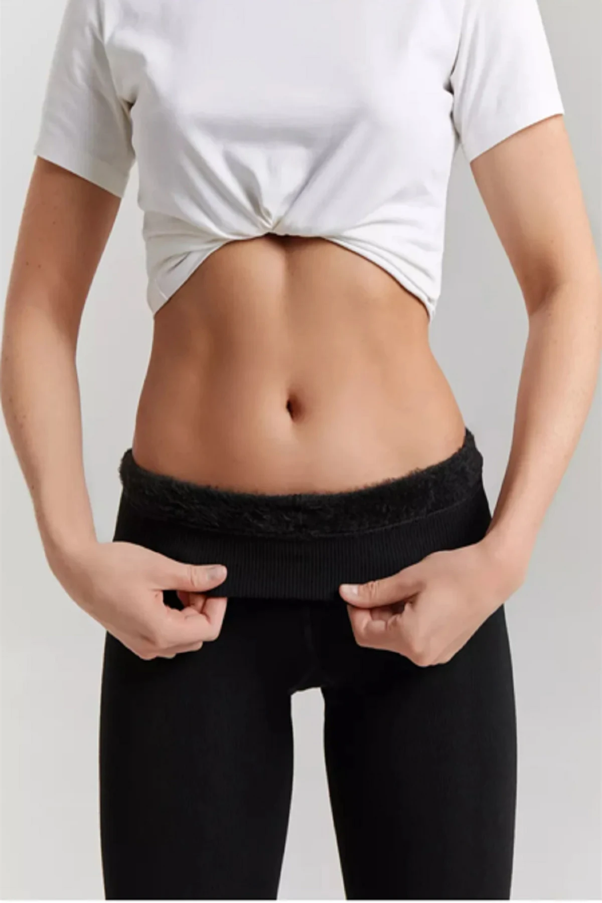 Kadın Peluş Termal Kışlık Tayt Siyah Renk Külotlu Kalın Içi Polarlı Külotlu Çorap Tayt