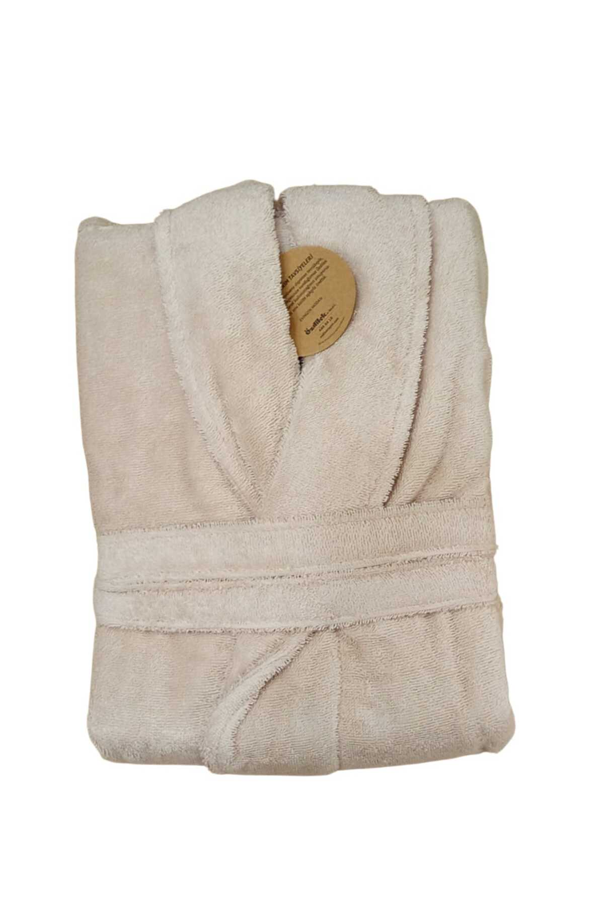 %100 Pamuklu (Seri Sonu) Şal Yaka Tek Bornoz ( L BEDEN )