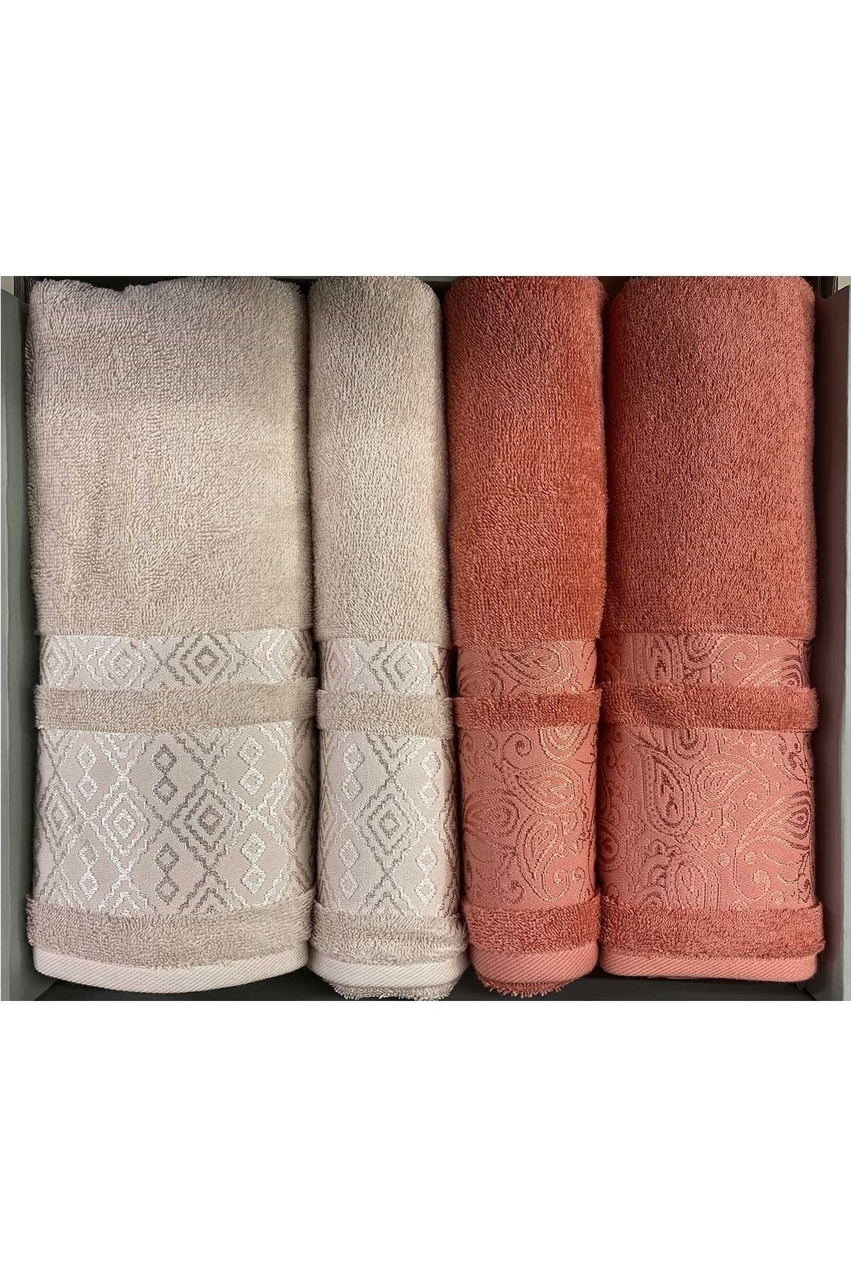 Dory Best Set Hamam Takımı - Kiremit-bej