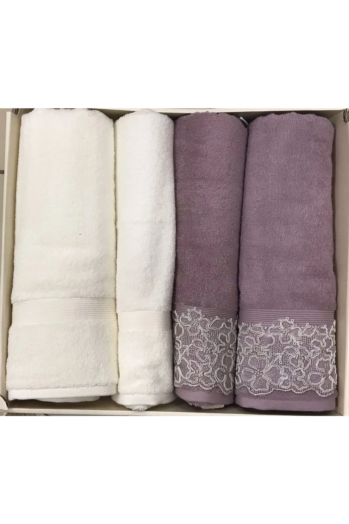 Begonvil Best Set Hamam Takımı Krem - Mürdüm