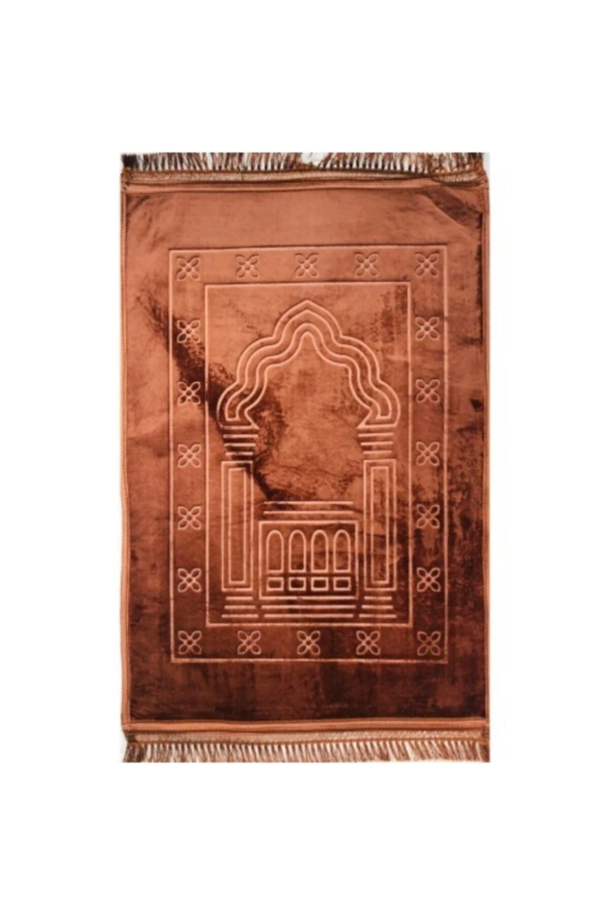 Lüks Kalın Yumuşak Peluş Seccade Kaymaz Taban Özellikli Çantalı