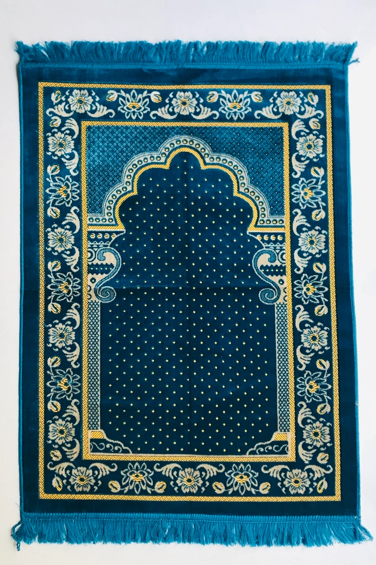 Düğün,nişan Bohçaları Için Lüks Dodya Kadife Seccade(Pudra,turkuaz),tesbih,takke