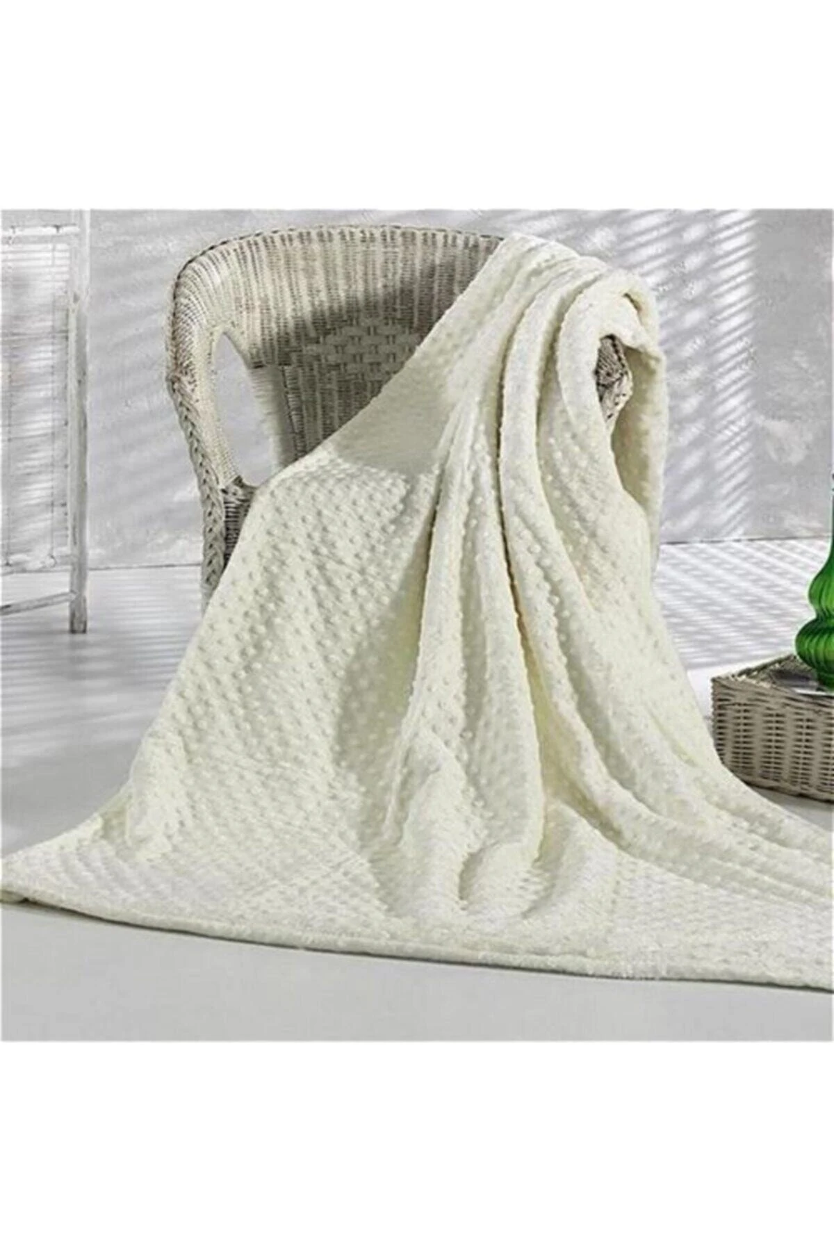 Tomurcuk Battaniye Çift Kişilik Kemik