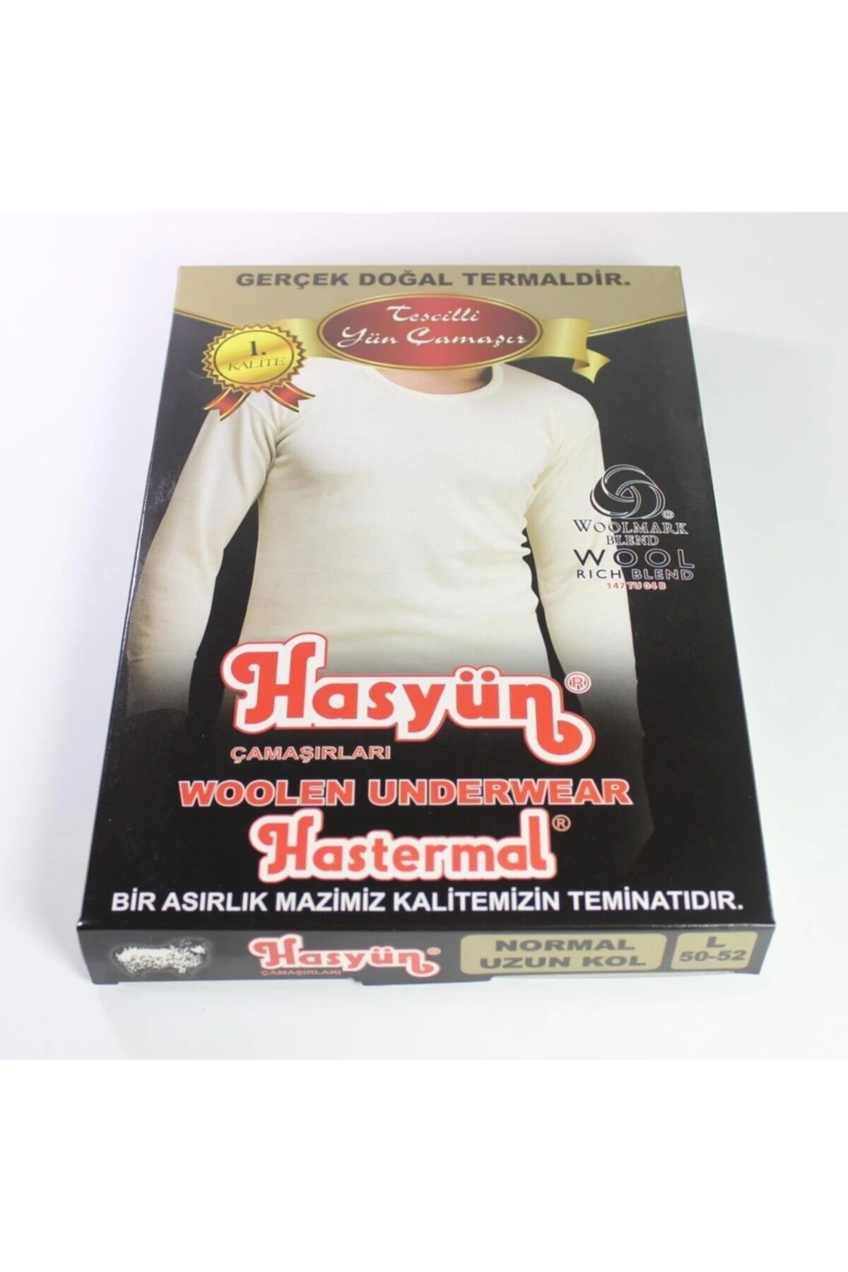 Erkek Normal Uzun Kol Yün Fanila Termal Üst Içlik