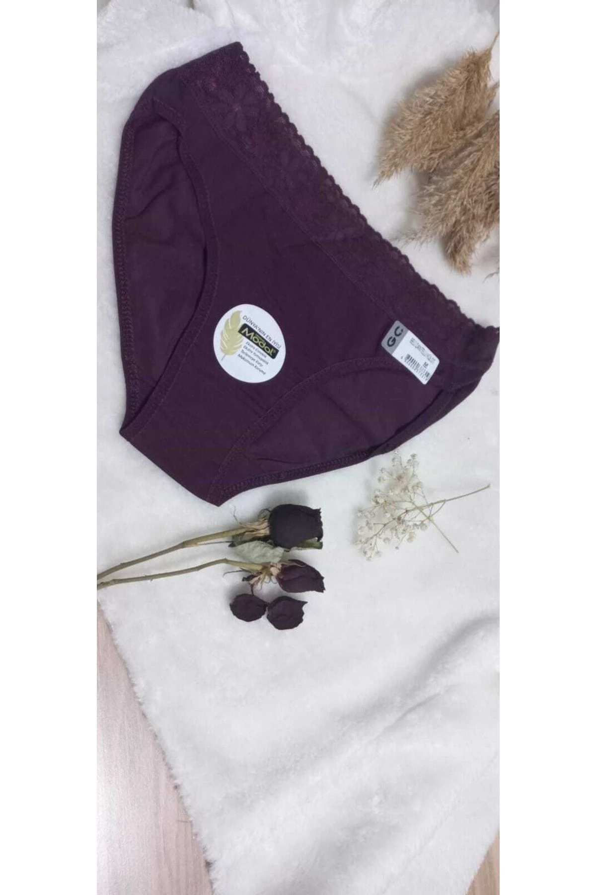 Beli Dantelli Külot -Terlemeye Karşı-Ekstra Esneklik %95 Pamuk