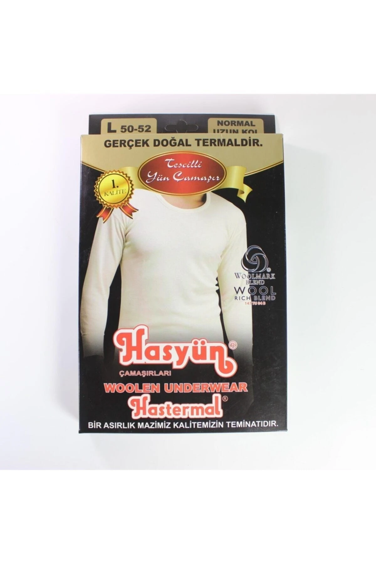 Erkek Normal Uzun Kol Yün Fanila Termal Üst Içlik