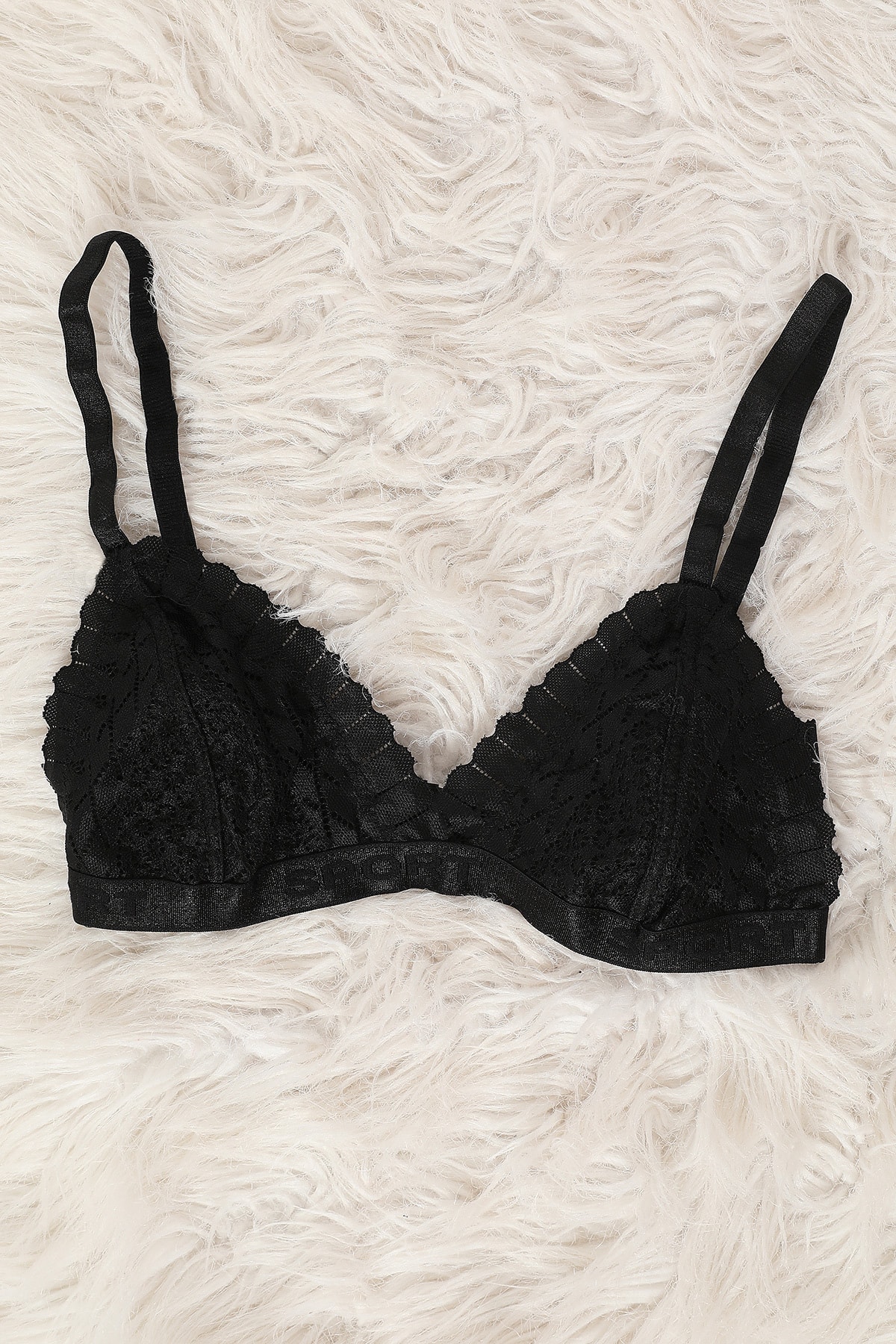 Siyah Aysemin Kadın Desteksiz Balensiz Spor Sütyen