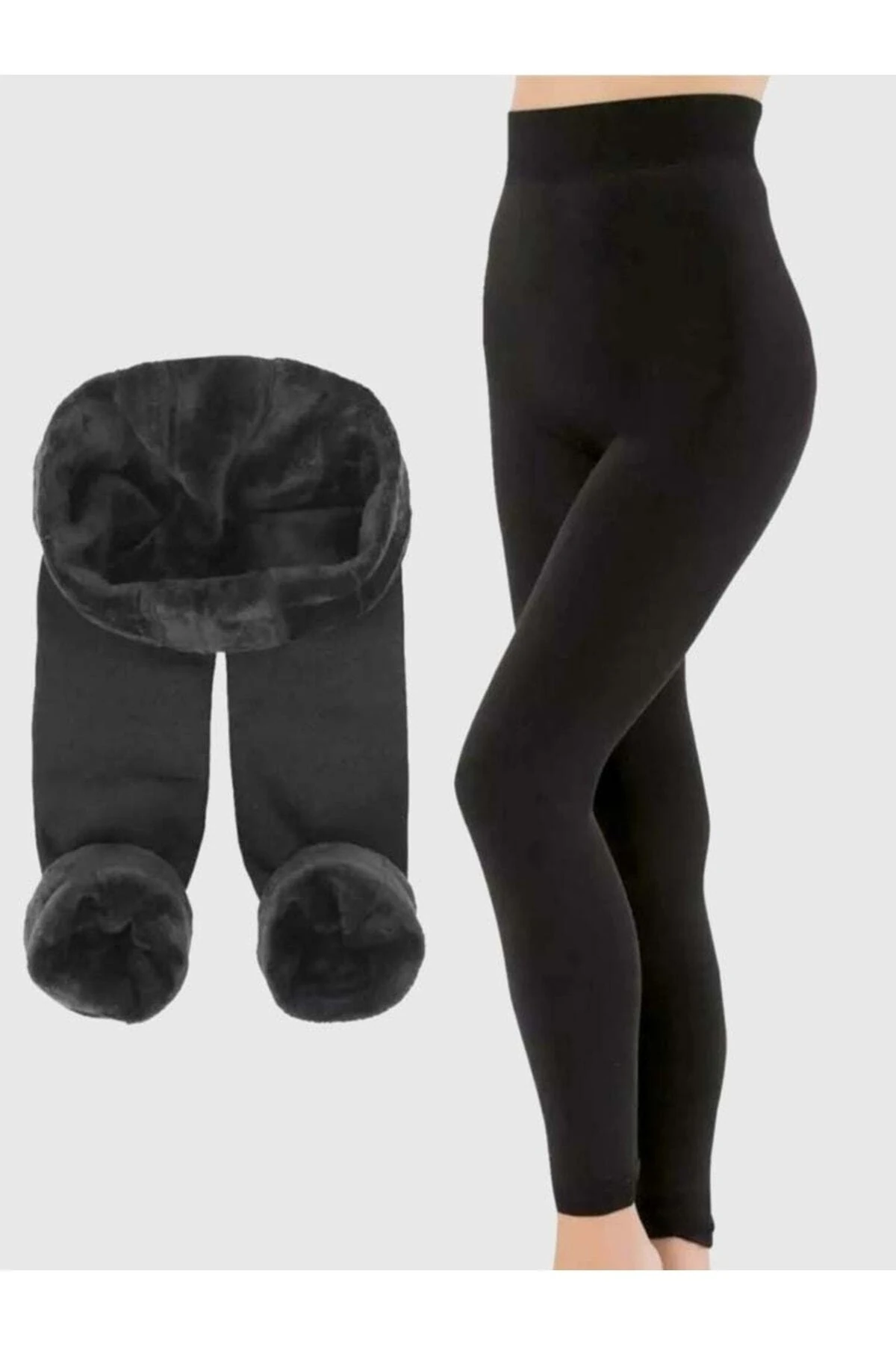 Larosa Kadın Peluş Tayt Siyah