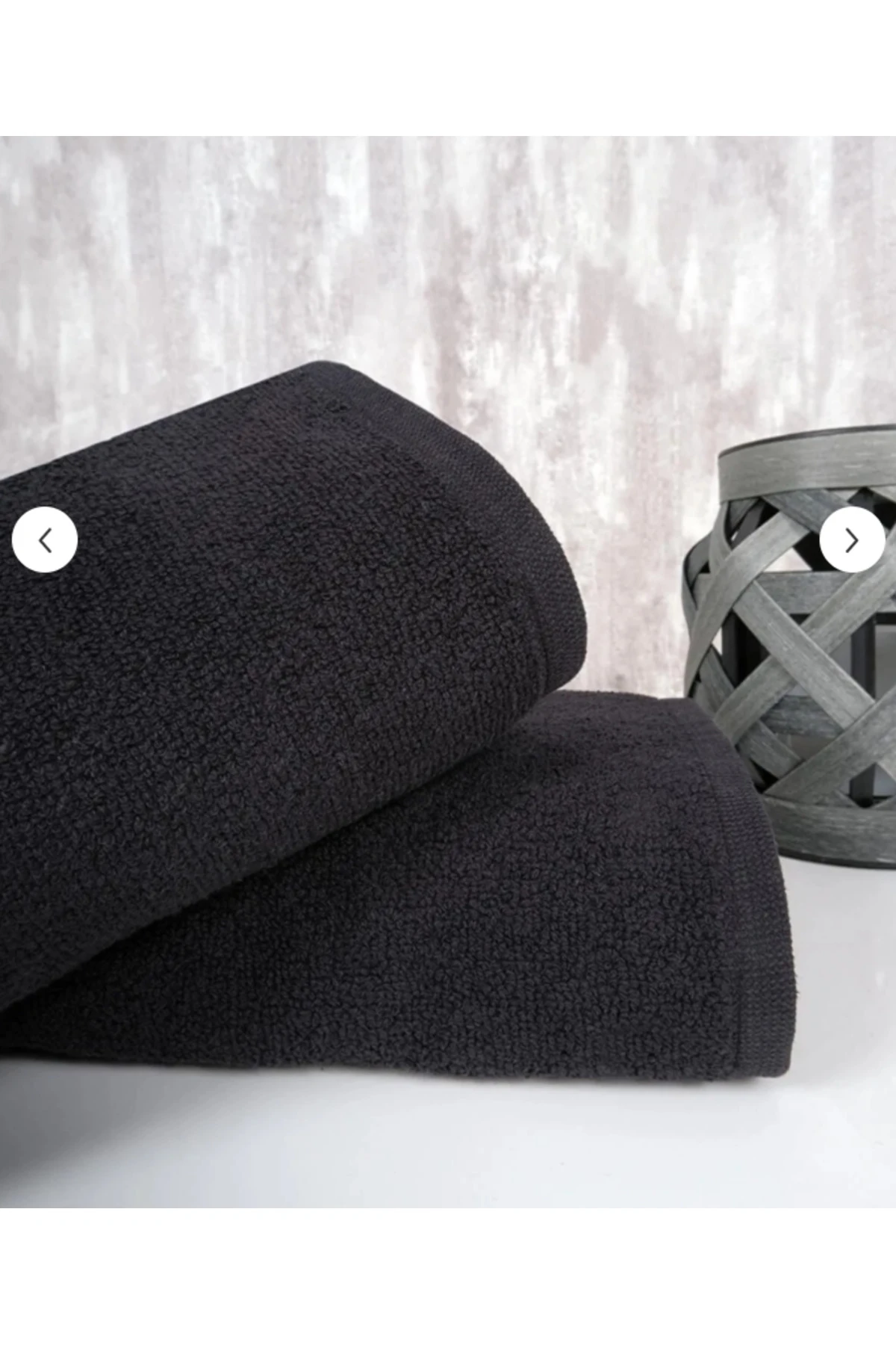 spor amaçlı Boyun El Havlusu Eko 4'lü Siyah 50x90 Cm %100 Pamuklu