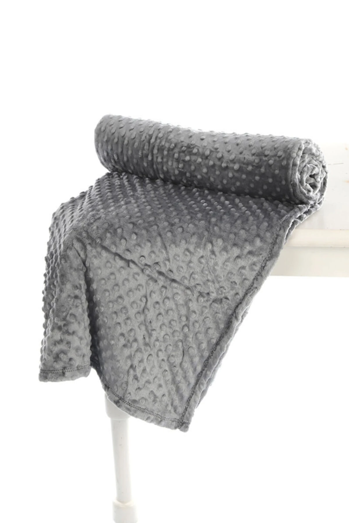 Gri 200x220cm Tomurcuk Çift Kişilik Battaniye