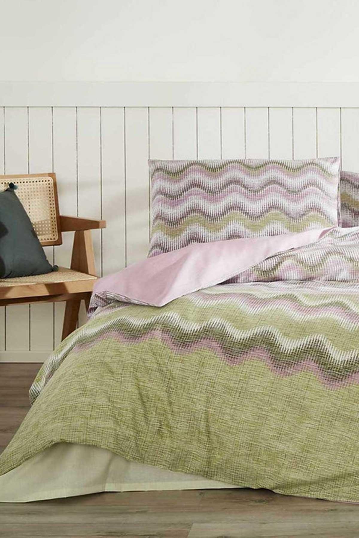 Nev Undulatis Nevresim Takımı Çift Kişilik Yeşil