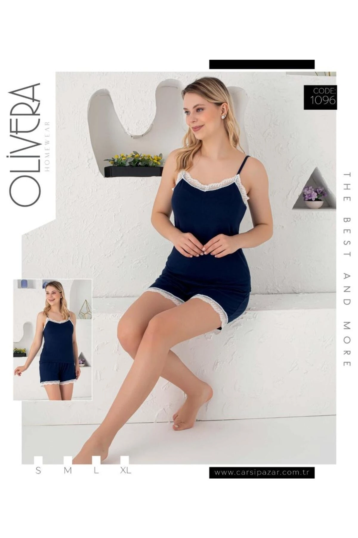 Dantelli Şortlu Pijama Takımı