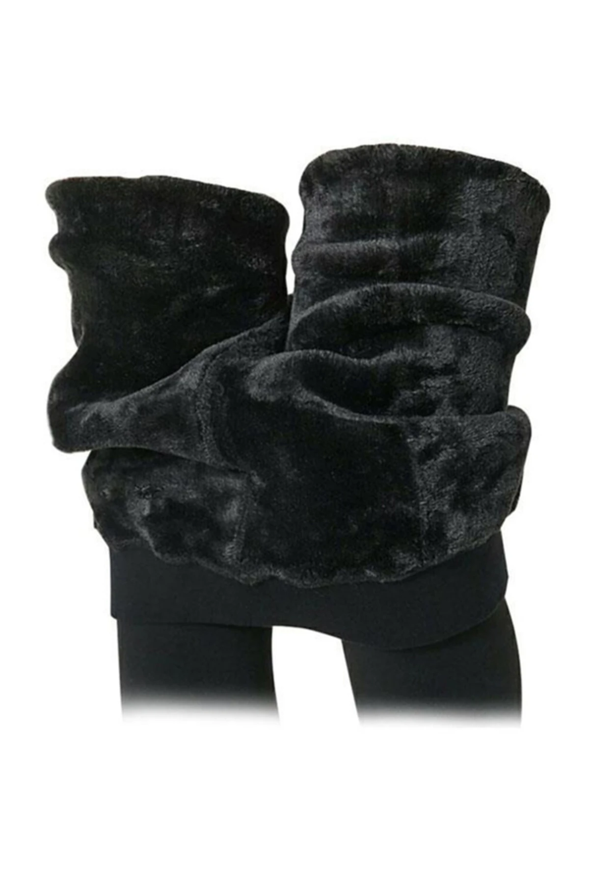 F.K. İçi Peluş Polar Kürklü Termal Kışlık Tayt Tekli Paket