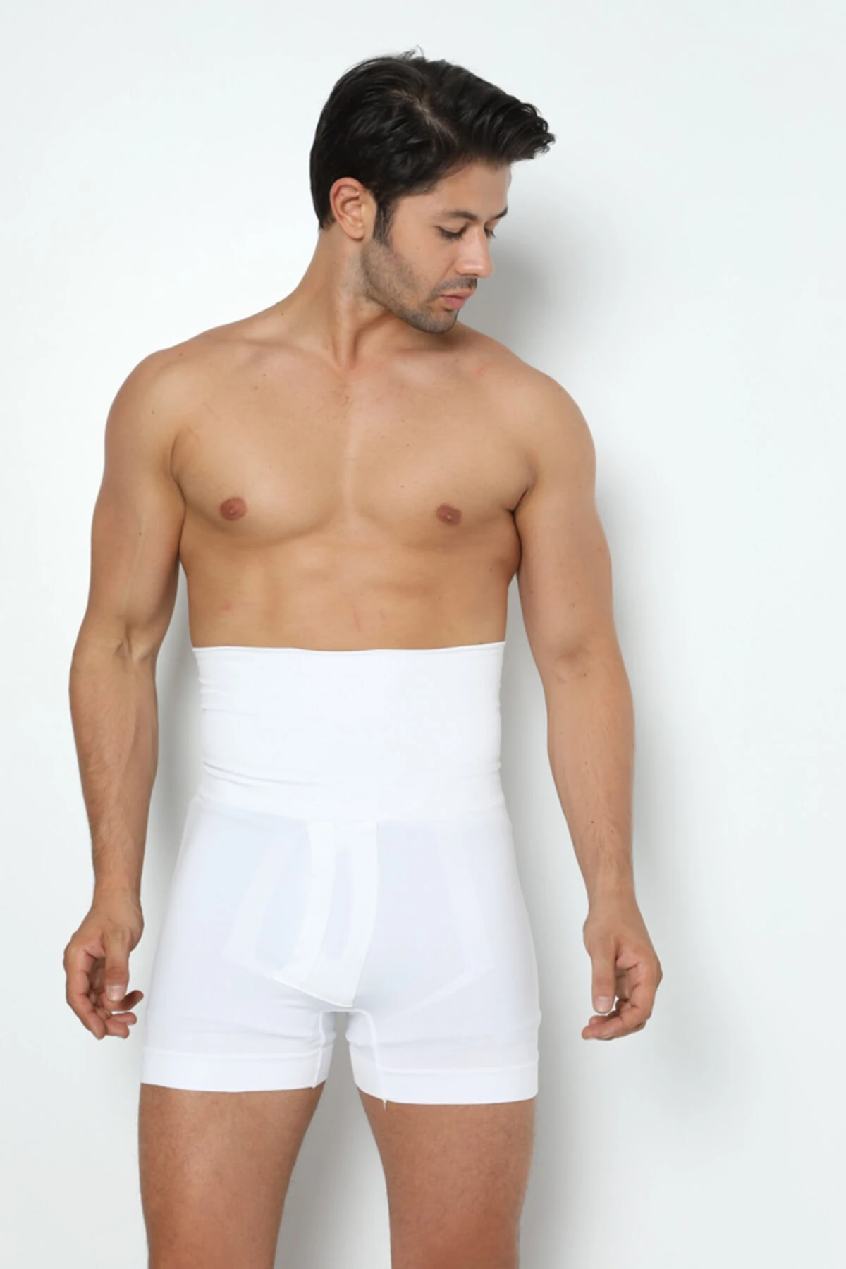 Erkek Toparlayıcı Dikişsiz Yüksek Bel Göbek Saklayan Duble Korse 6013