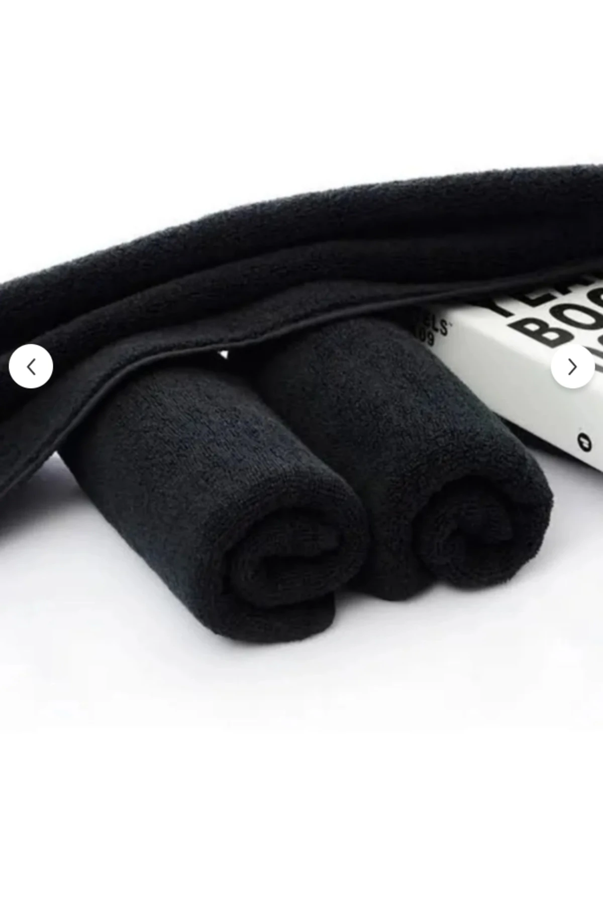 spor amaçlı Boyun El Havlusu Eko 4'lü Siyah 50x90 Cm %100 Pamuklu