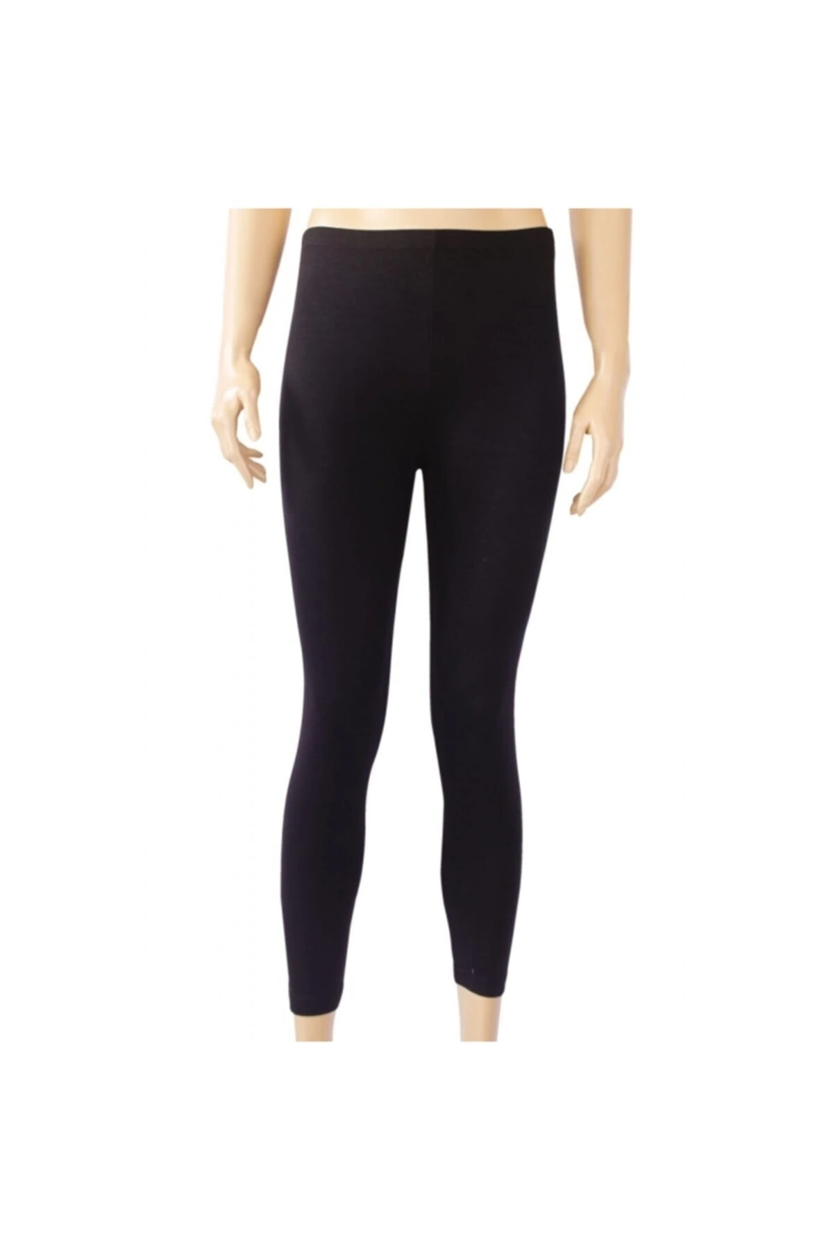 Kadın Siyah Uzun Penye Tayt