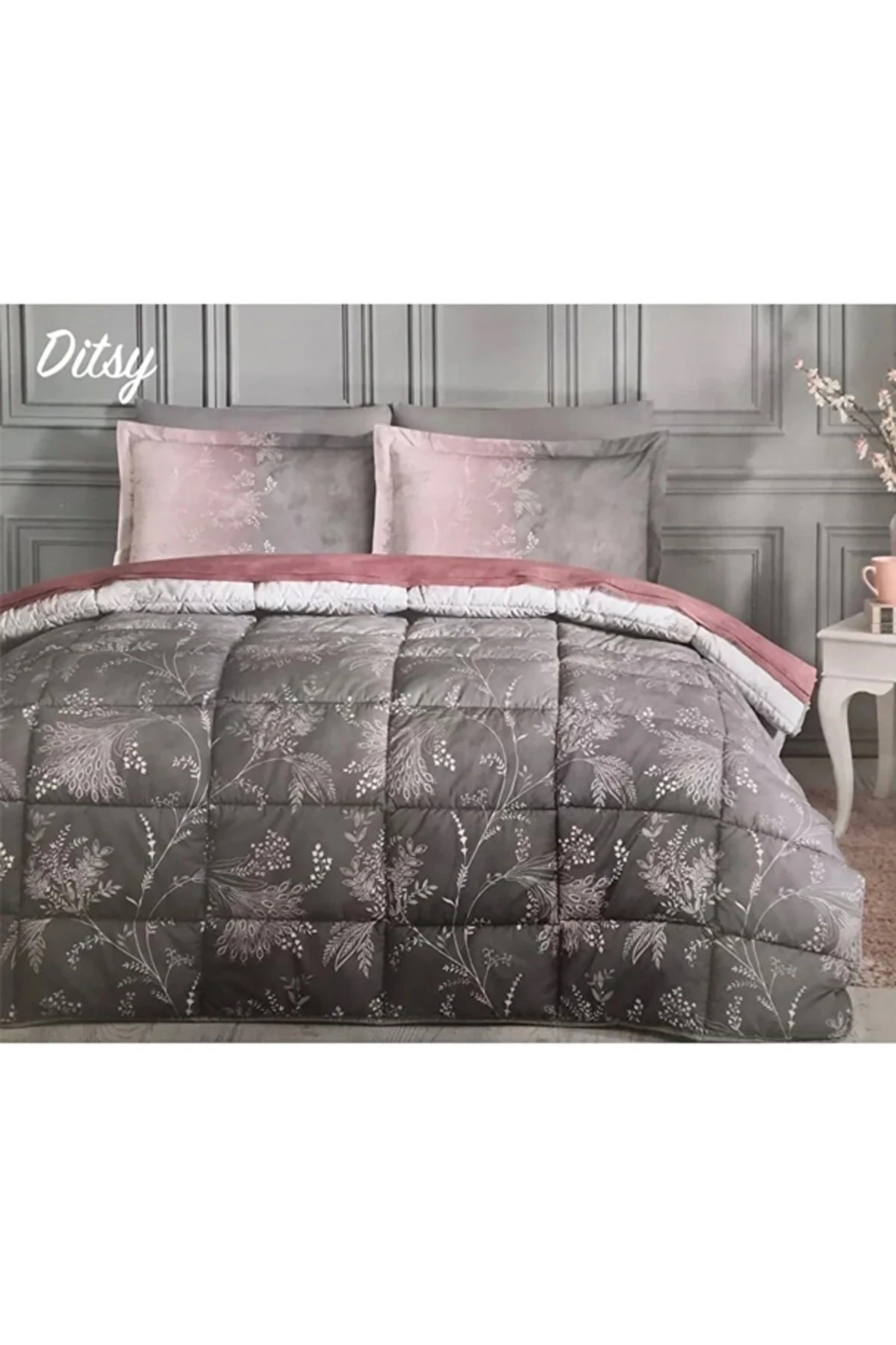 Ranforce Çift Kişilik Uyku Seti Ditsy Mor