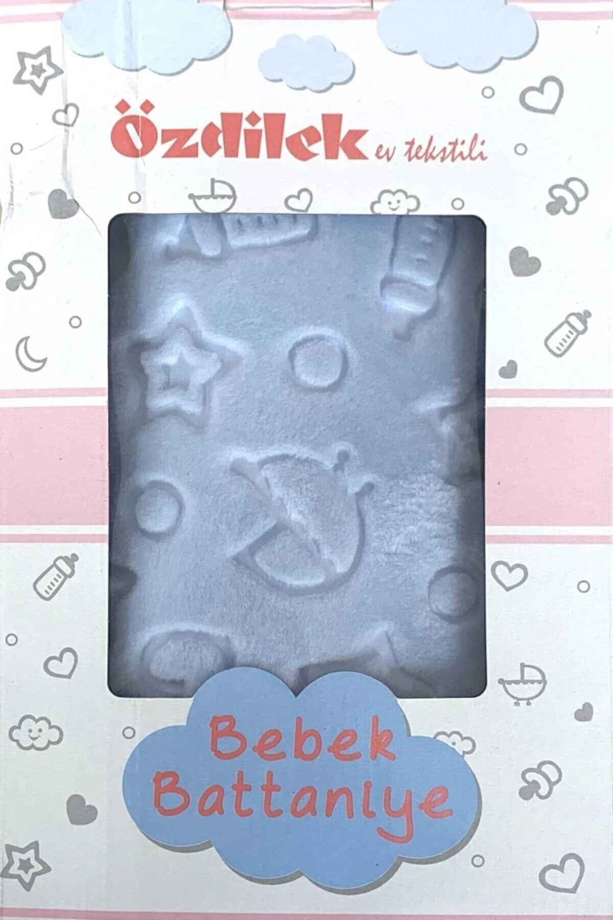 Bebek Embos Battaniye Mavi