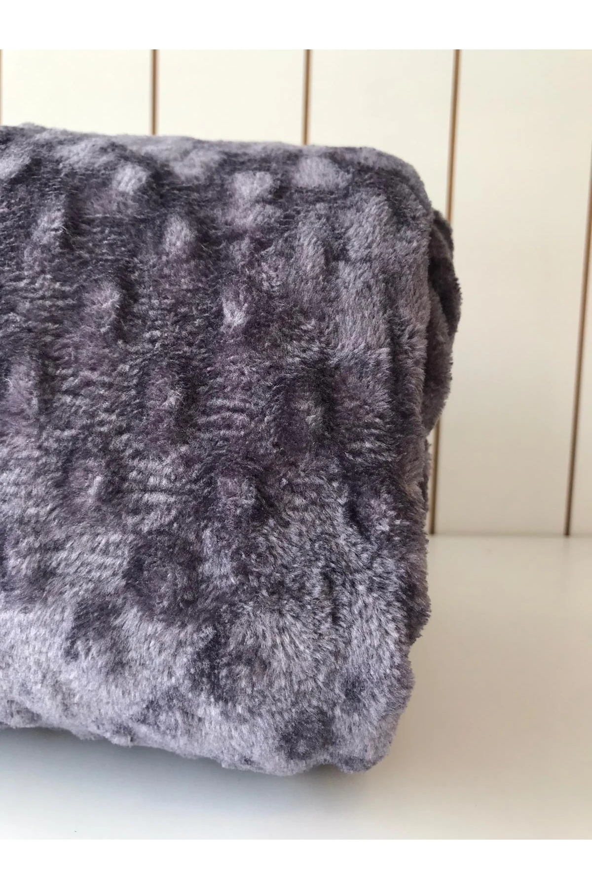 Çift Kişilik Tomurcuk Battaniye Gri 200*220