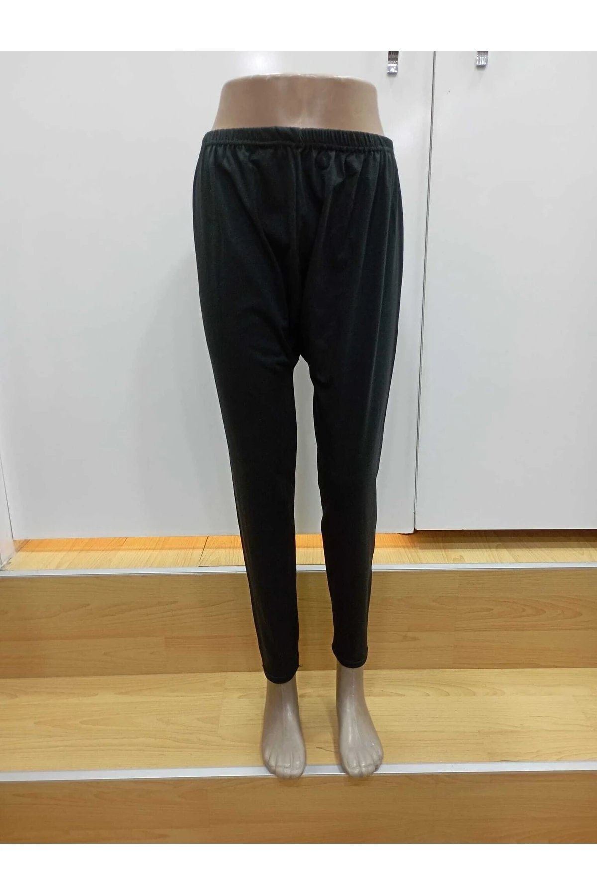 Kadın Siyah Anne Etek Altı Kullanılan Beli Lastikli Penye Tayt