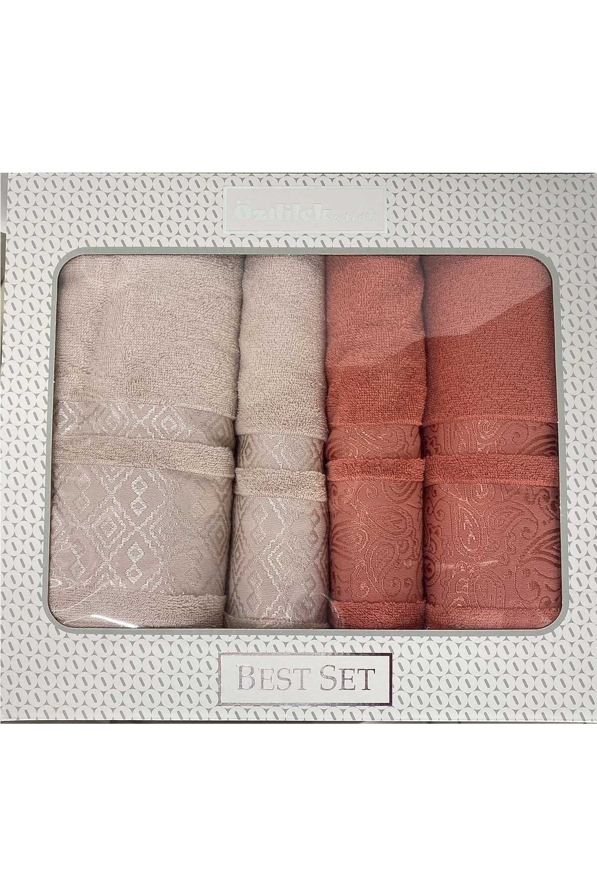 Dory Best Set Hamam Takımı - Kiremit-bej